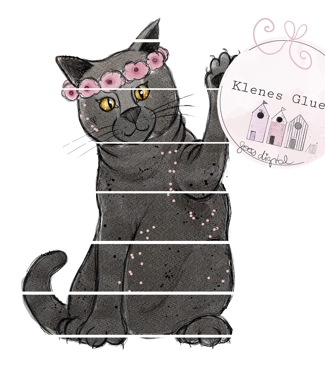 Mopsige Mieze, superniedliche, vielseitige Datei im Set für alle Katzenmamas und Papas zum sublimieren und mehr
