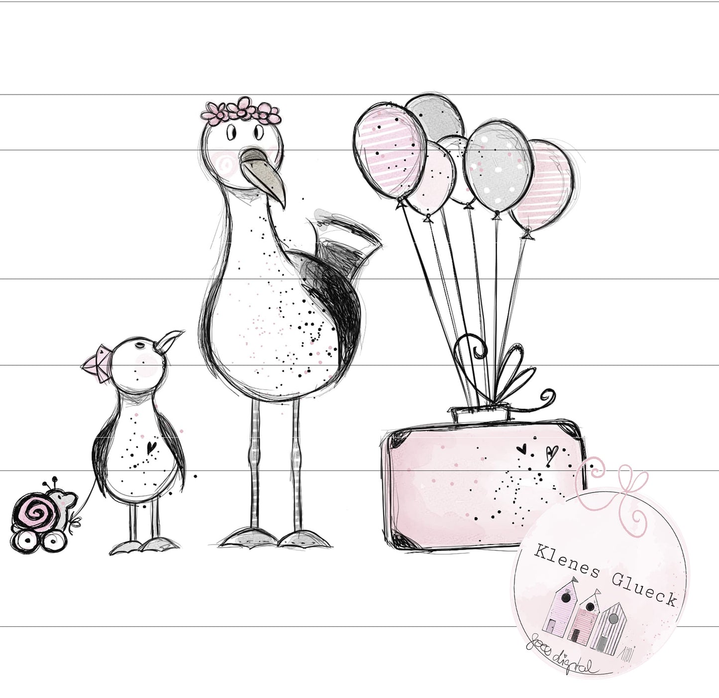 Familie Moewe ist urlaubsreif, digitale Datei, Möwenfamilie, Möwe, Laserdatei, Sublimationsdatei, jpg, png, print and cut, Digistamp...und mehr