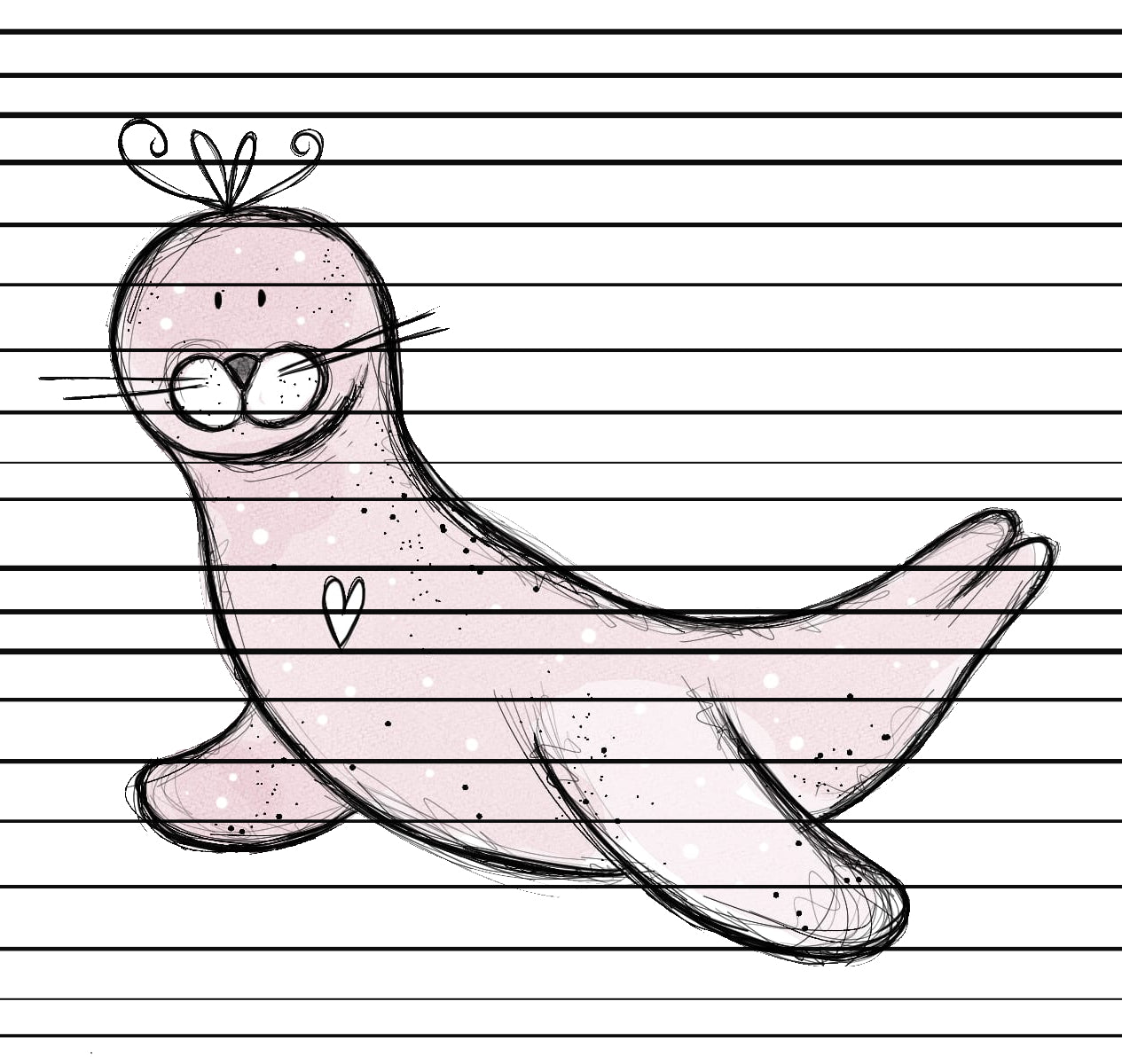 Putzige Robbe, Robbe und Schiffchen, digitale Datei, Lasern, Sublimieren, PNG, JPG, Küstendatei, niedliche Robbe