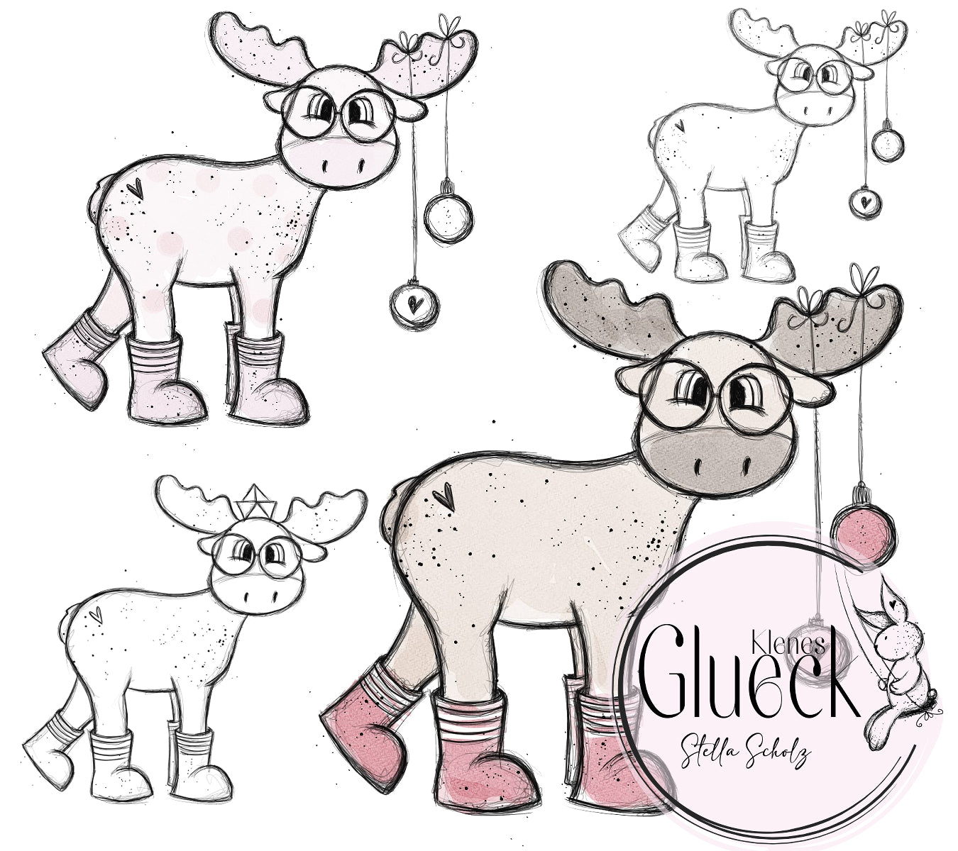 Adventskalender, Elch, Elchadventskalender, Laserdatei, Gravurdatei, Weihnachtskalender, Weihnachten, jpg, png, svg