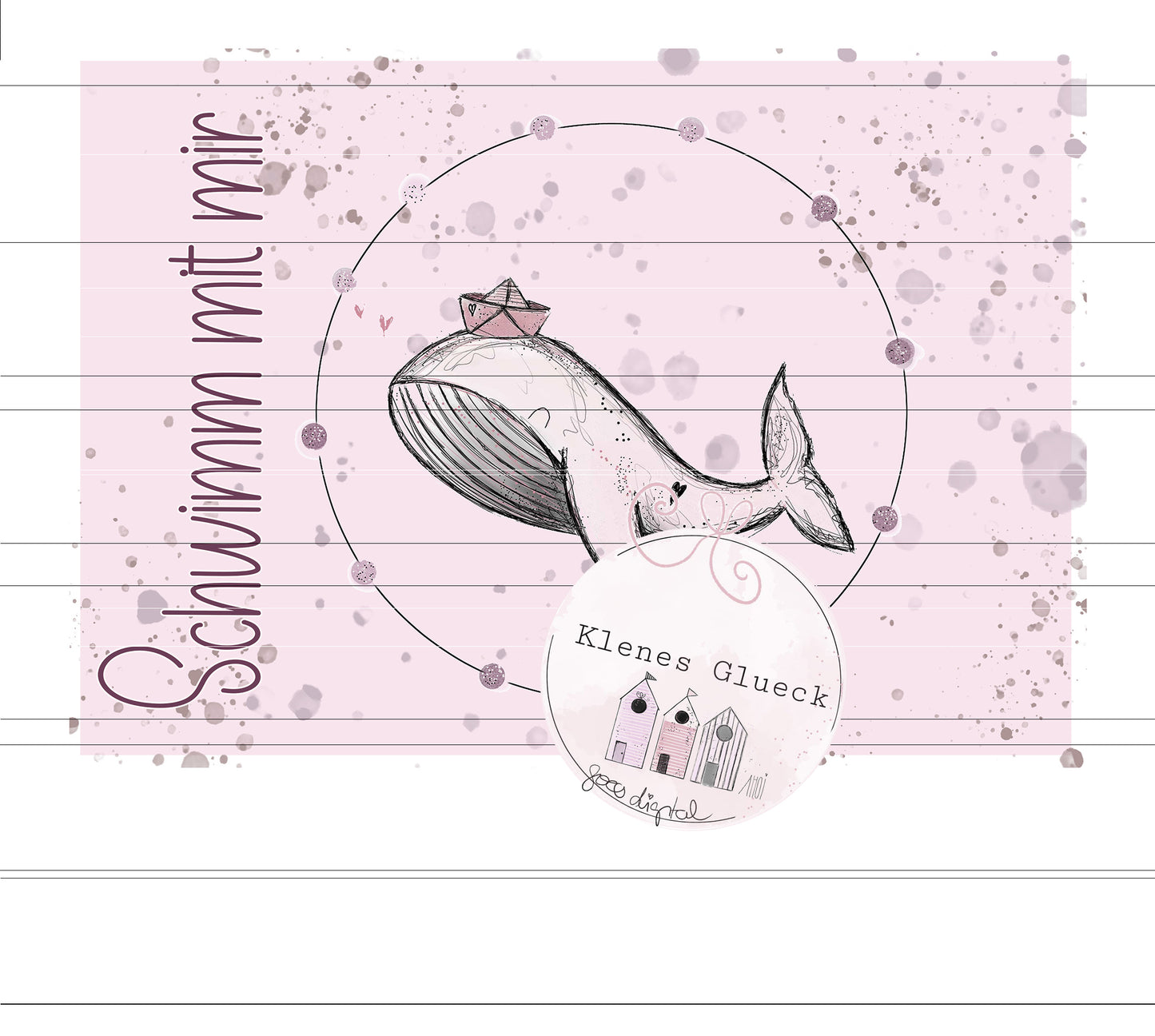 Walli der Wal, komm schwimm mit mir...digitale Datei zum lasern, sublimieren und mehr
