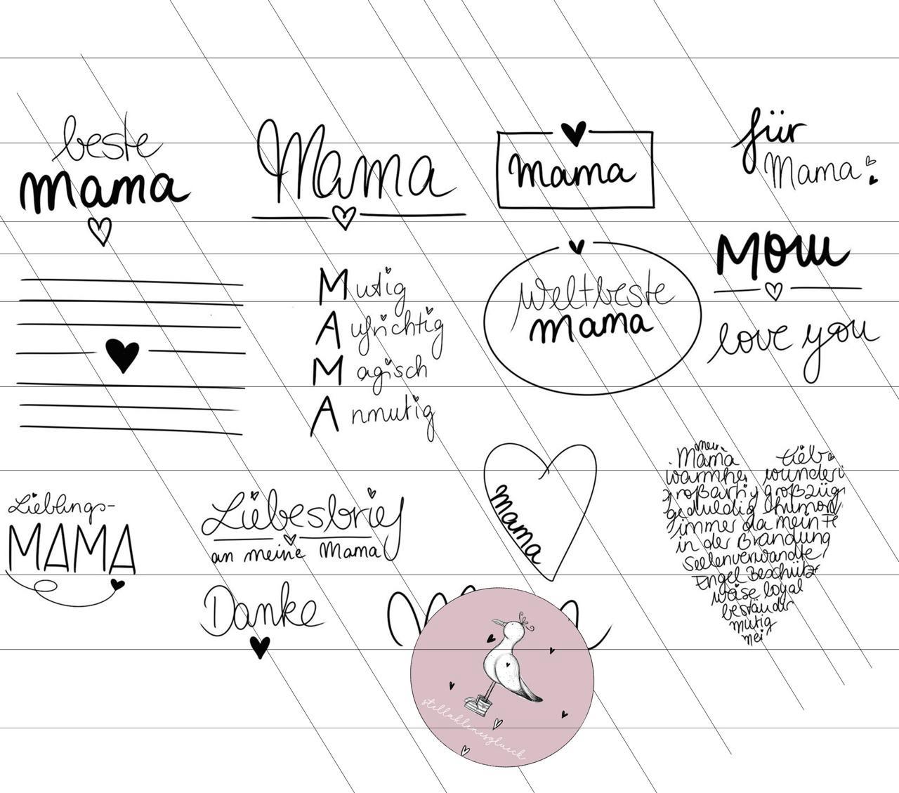 Mamabär und Muttertag, Liebeserklärung an alle Mamas, Bär, Laserdatei, Gravurdatei, SVG, PNG, Subimationsdatei, digitales Set, Muttertag
