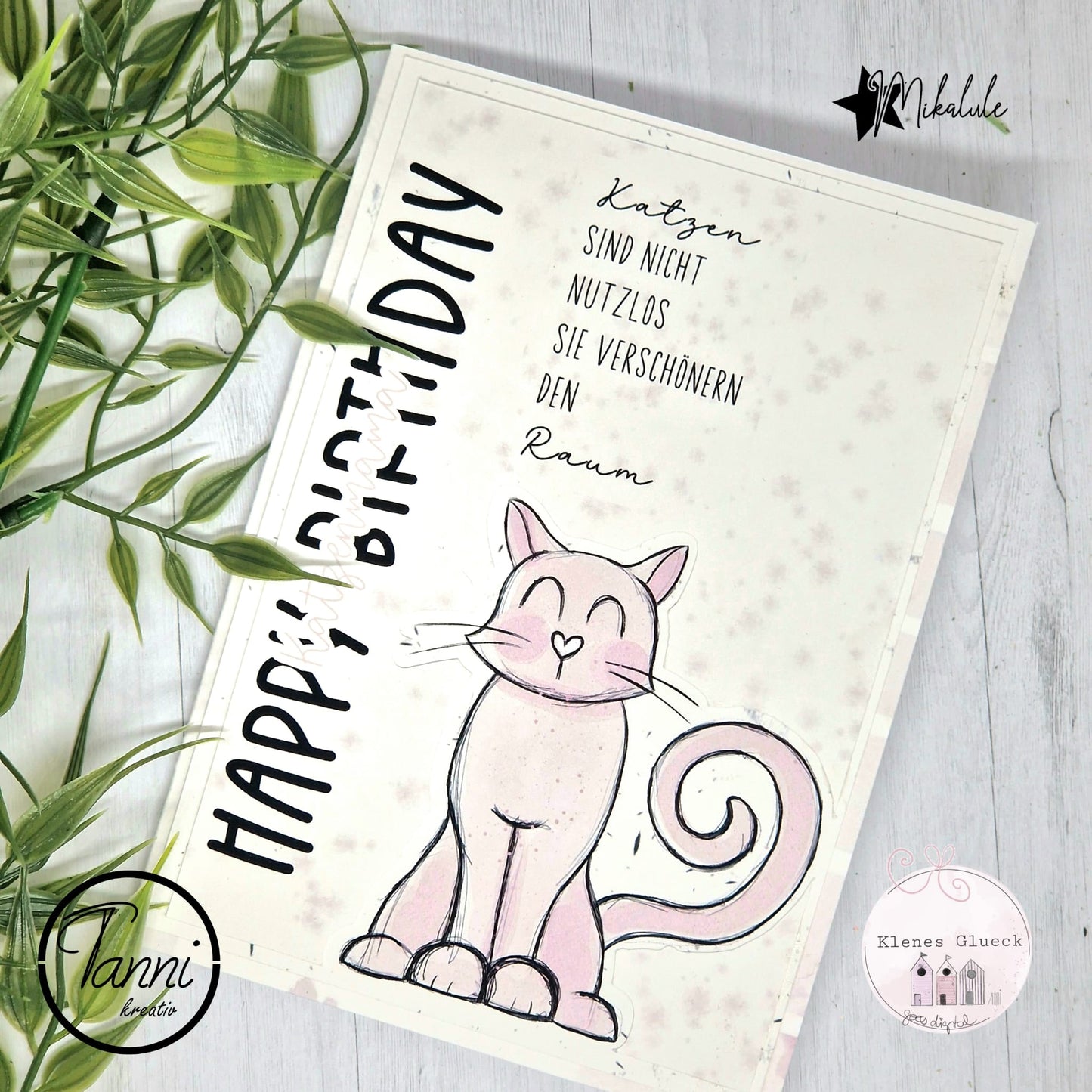 Katze mit Herznase, Set mit digitalen Dateien PNG, JPG, sublimieren, lasern, print and cut, Digistamp,drucken und mehr, Katze, Mieze, Mimi für alle