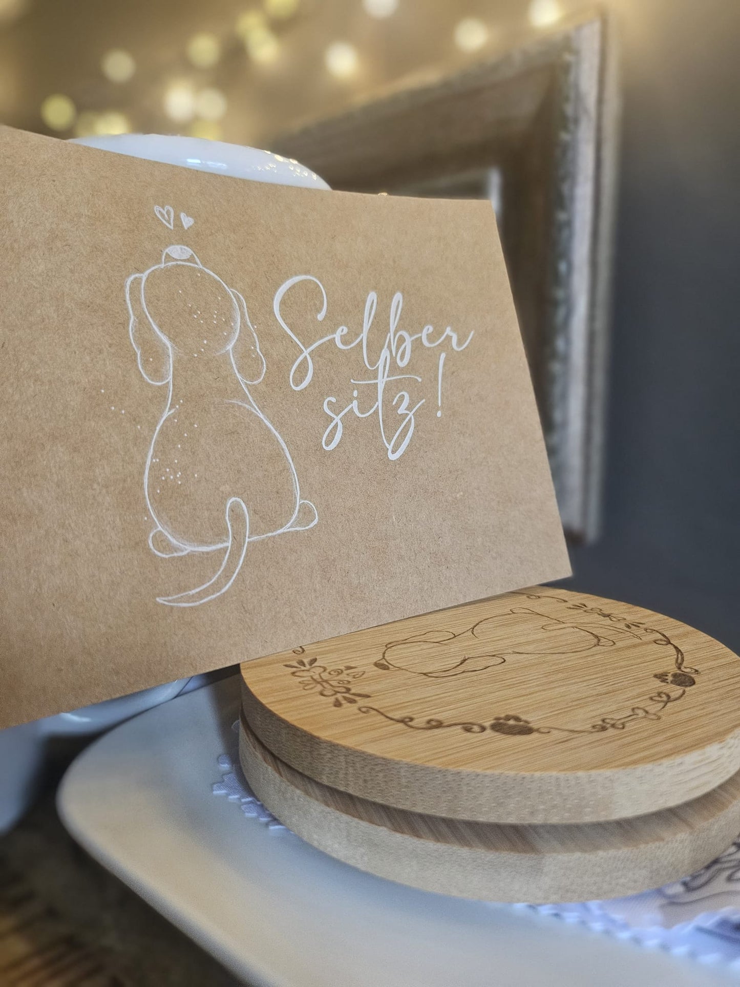 Kleiner Hund "Selber sitz!", digitale Datei zum lasern, sublimieren, drucken, als Digistamp, print and cut und mehr