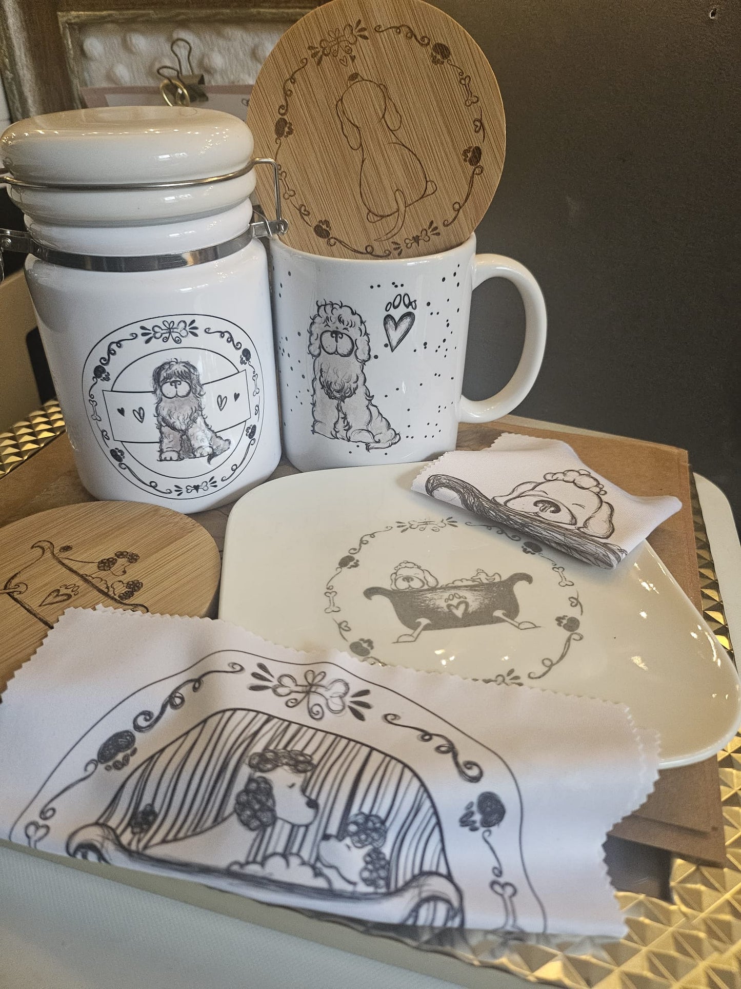Pudel, digitale Datei, badender Pudel, Pudelmama, png, jpg, sublimieren, lasern, retro, digistamp
