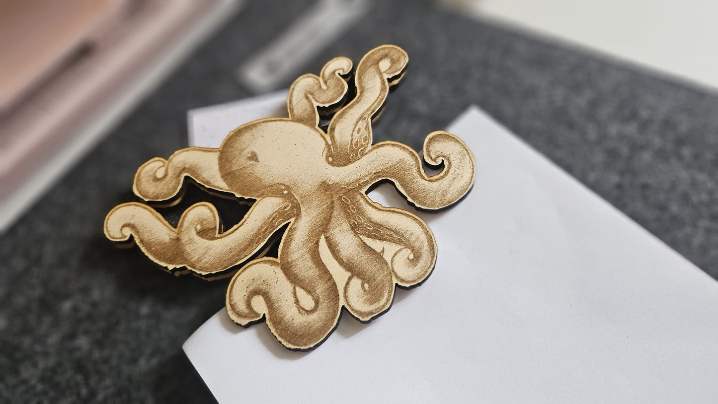 Ohrfeigenoktopus, Laserdatei Oktopus/ Krake, png, jpg, svg zum lasern, sublimieren und mehr, maritim, witzig, digistamp, krake, oktopus, tintenfisch