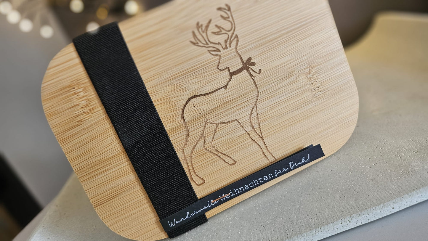 Weihnachtshirsch und Weihnachtsreh, PNG, Laserdatei, Hirsch, Reh, SVG, Hirschaufsteller, Gravurdatei Hirsch, Print and cut, Sublimationsdatei, Weihnachten