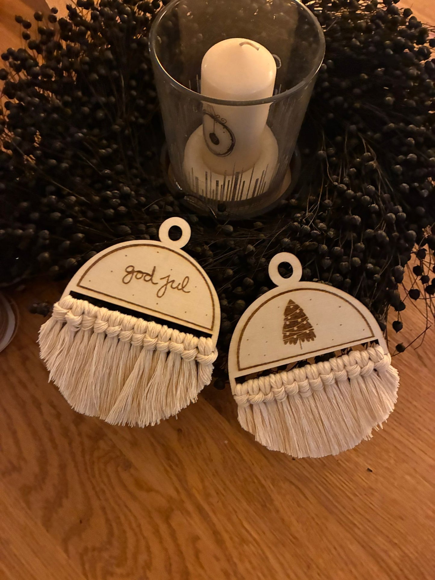 Laserdatei Makreamee Weihnachtskugel Set, Weihnachtskugeln für Makramee, SVG,PNG, god jul