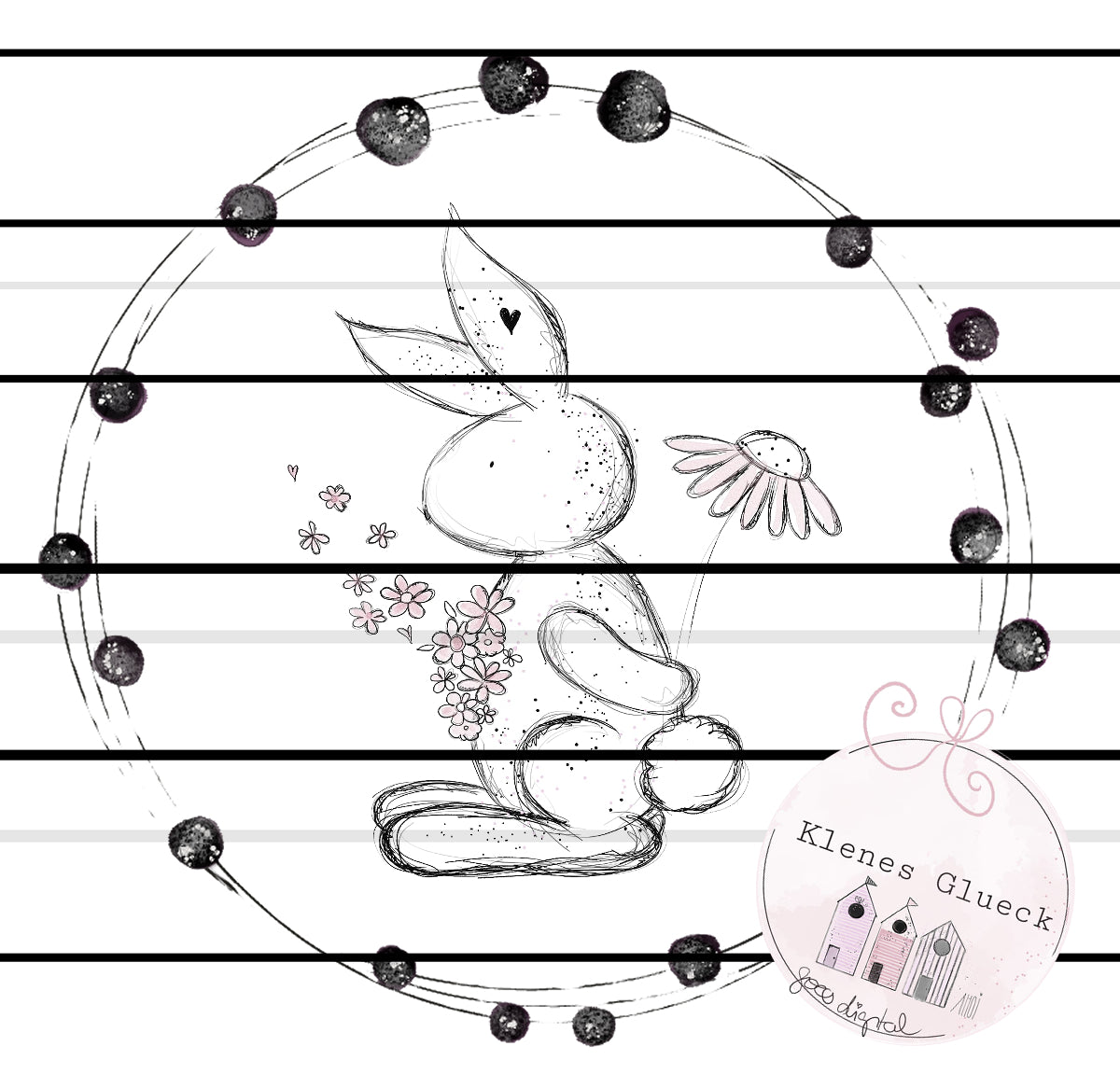 Blumenhase, digitale Datei zum lasern, sublimieren und mehr, verschiedene Varianten