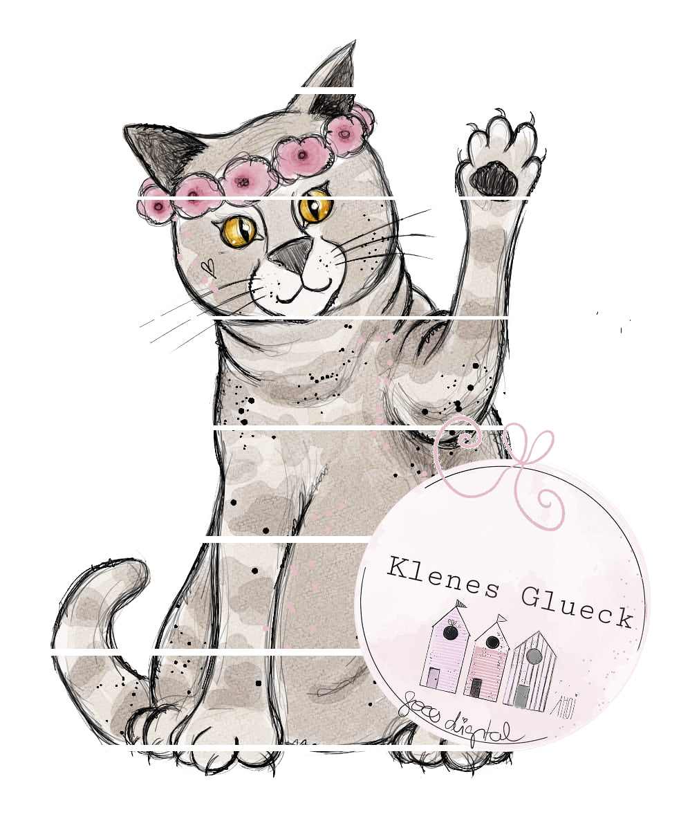 Mopsige Mieze, superniedliche, vielseitige Datei im Set für alle Katzenmamas und Papas zum sublimieren und mehr