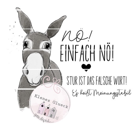 Drolliger Esel, meinungsstabil und mit verschiedenen Frisuren, digitale Datei zum sublimieren und mehr