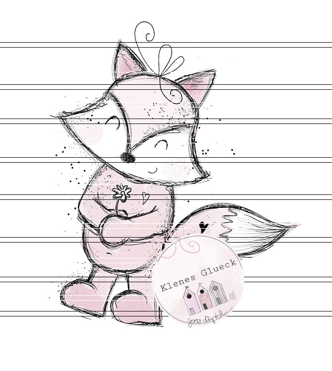 Verliebt, der Igel und der Fuchs, digitale Datei zum sublimieren, Lasern und mehr