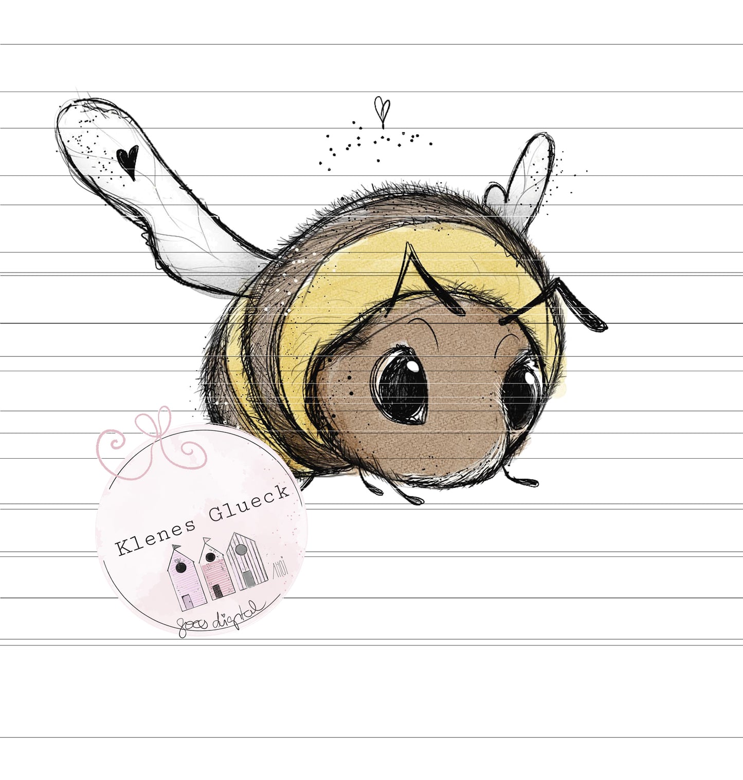 Hübsche Hummel, digitale Datei zum lasern, sublimieren und mehr...