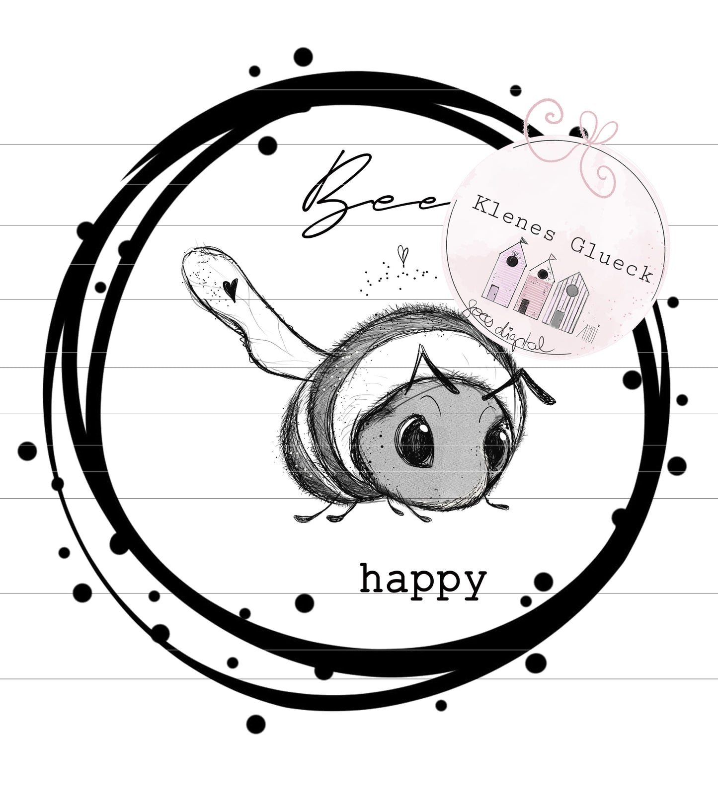 Hübsche Hummel, digitale Datei zum lasern, sublimieren und mehr...