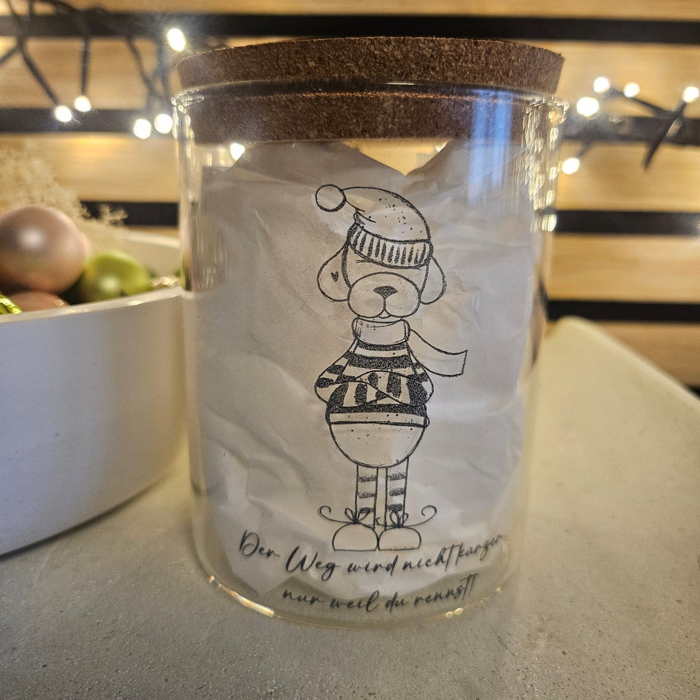 Weihnachtswau, Hund mit Mütze, Weihnachtshund, Laserdatei (Kugelanhänger), svg, png, jpg, print and cut, sublimationsdatei, weihnachten, weihnachtskugel, hund