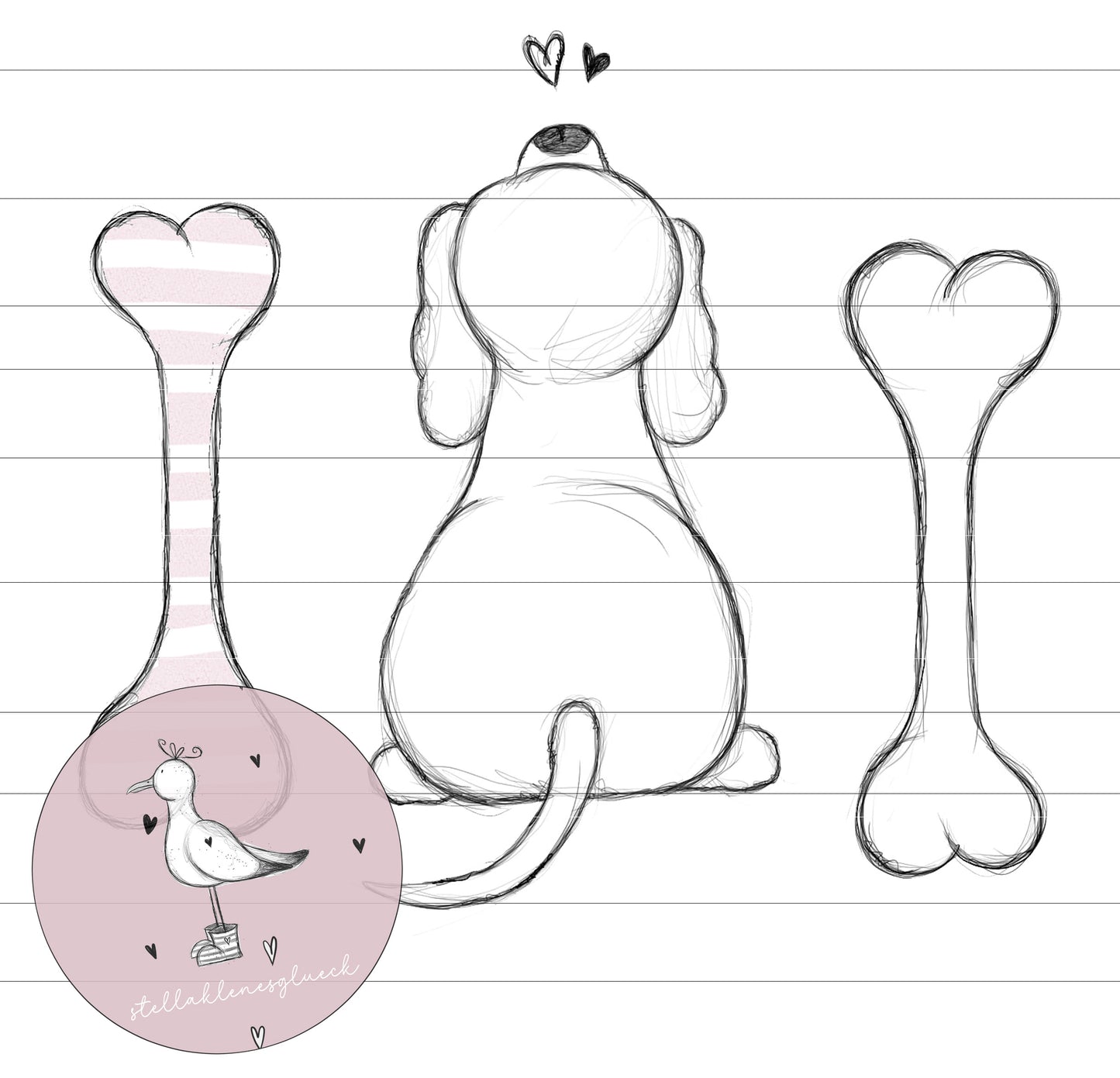 Kleiner Hund "Selber sitz!", digitale Datei zum lasern, sublimieren, drucken, als Digistamp, print and cut und mehr
