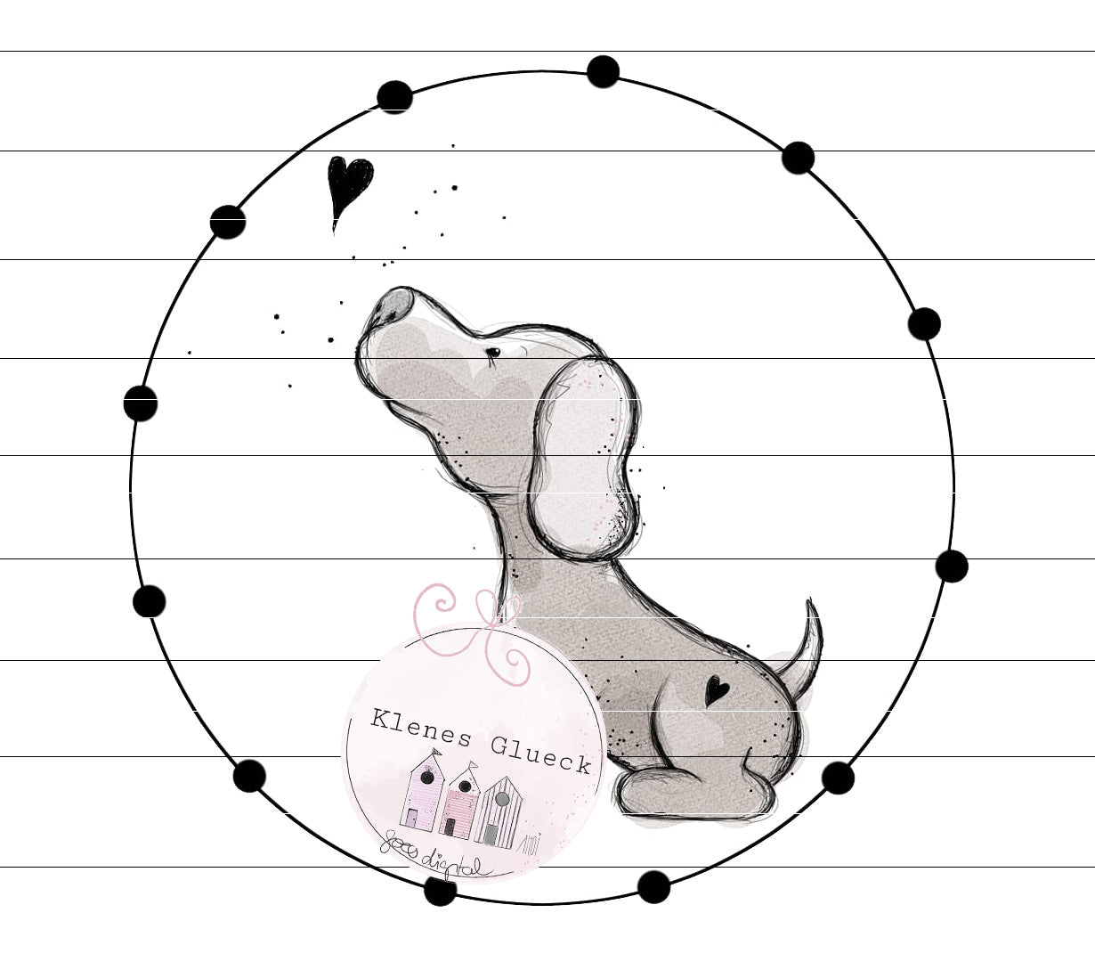 Kleiner Freund, Hund für alle Hundemamas und Papas, digitale Datei-Set mit Varianten