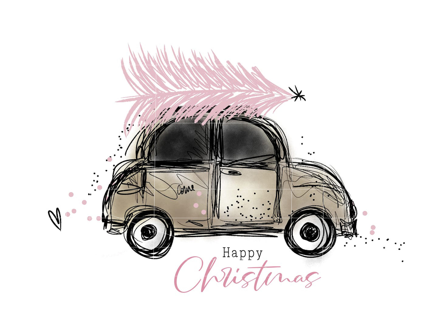 Klenes Weihnachtsauto, digitale Datei zum Lasern, Sublimeren als PNG, SVG, JPG