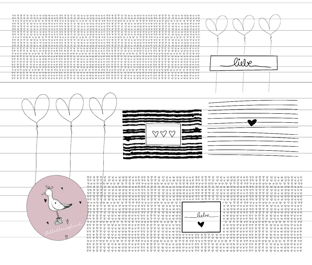 Liebe, Design-Set, digitale Datei, schlicht, Herz, Love, SVG, PNG, Datei zum lasern, sublimieren, drucken und mehr