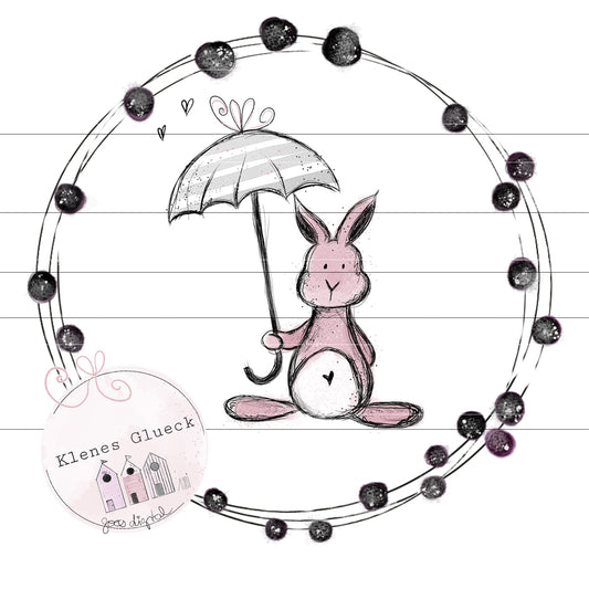 niedlicher Regenhase...digitale Datei zum lasern, sublimieren, print and cut und mehr
