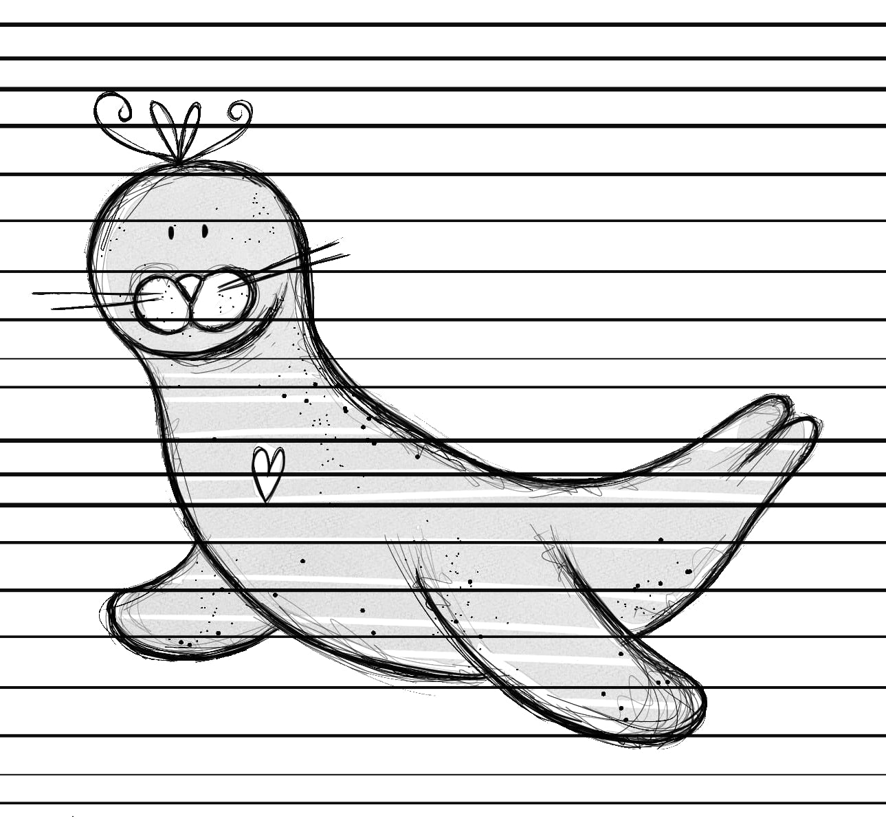 Putzige Robbe, Robbe und Schiffchen, digitale Datei, Lasern, Sublimieren, PNG, JPG, Küstendatei, niedliche Robbe