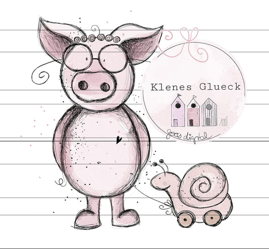 Oink das klene Schwein, digitale Datei zum Lasern, als Digistamp, zum Sublimieren und mehr