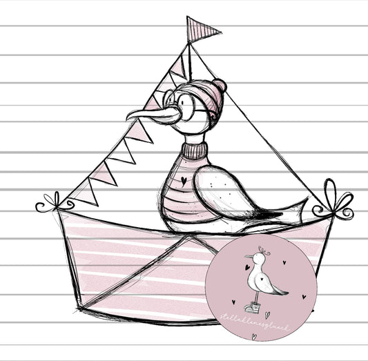 Mützenmöwe, Möwe, digitale Datei, Laserdatei, Sublimation, png, jpg, digistamp, print and cut und mehr